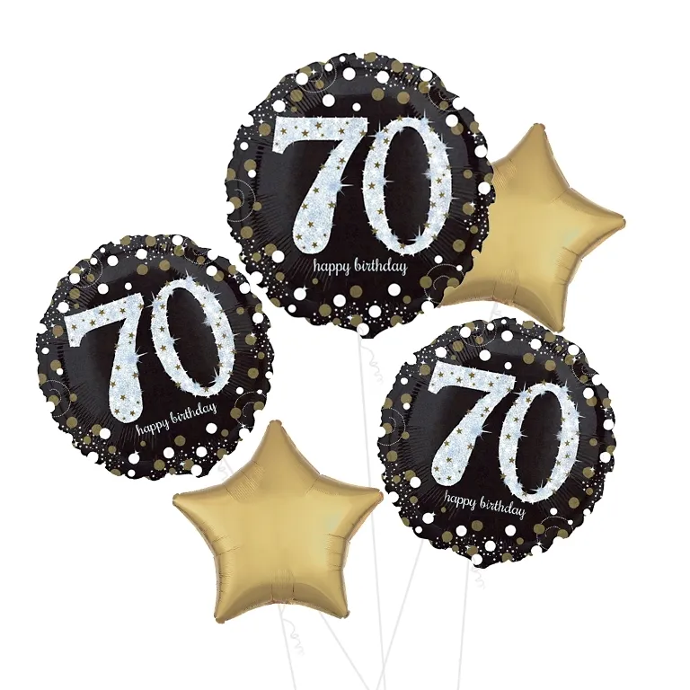 Sparkling 70th Birthday Balloon