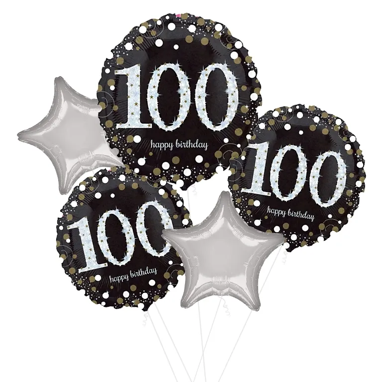 Sparkling 100th Birthday Balloon