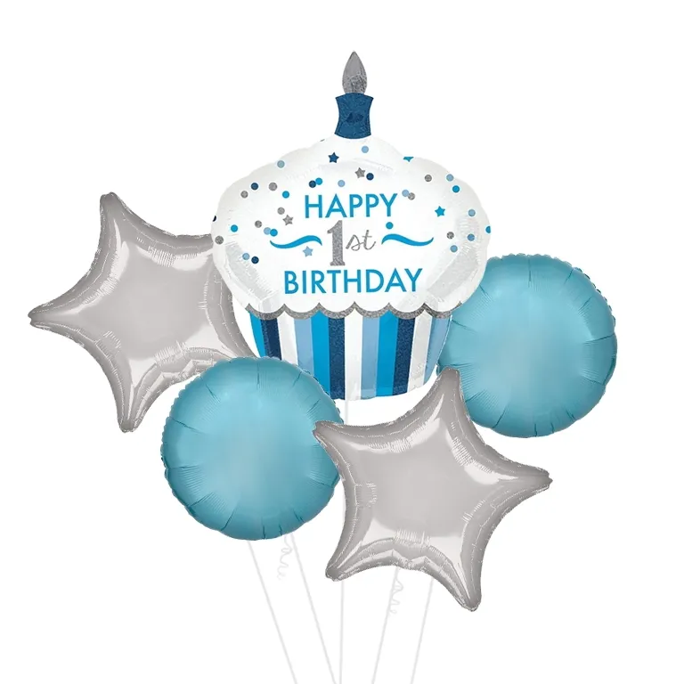 1st Birthday Boy Cupcake Supersize Balloon