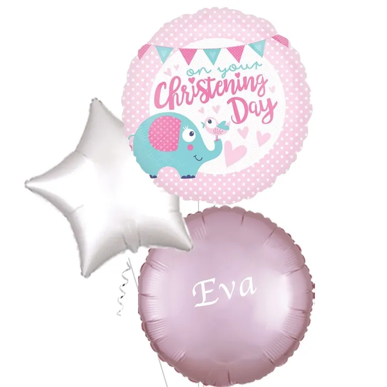 Christening Day Pink Foil Balloon