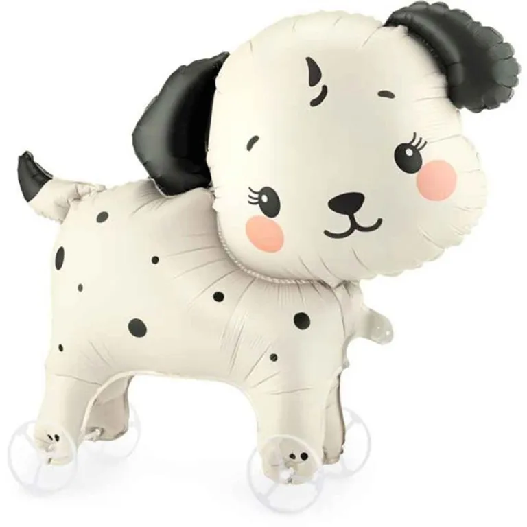 Puppy On Wheels Foil Balloon