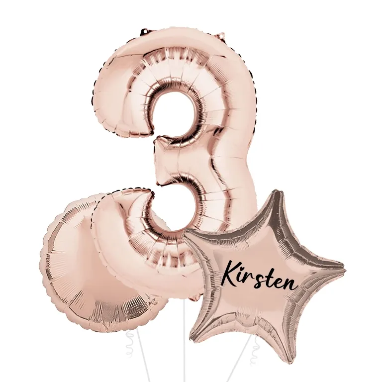 Large Rose Gold Shape Balloon No 3