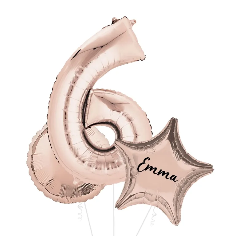 Large Rose Gold Shape Balloon No 6