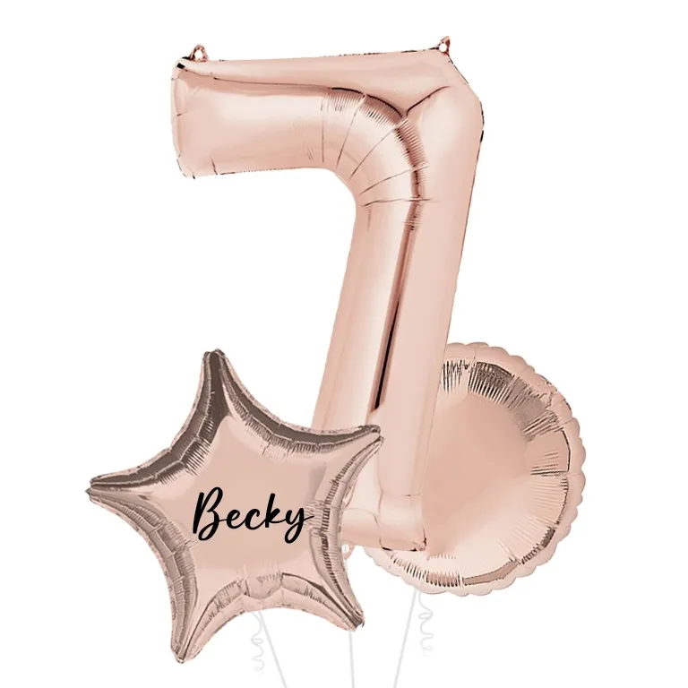 Large Rose Gold Shape Balloon No 7