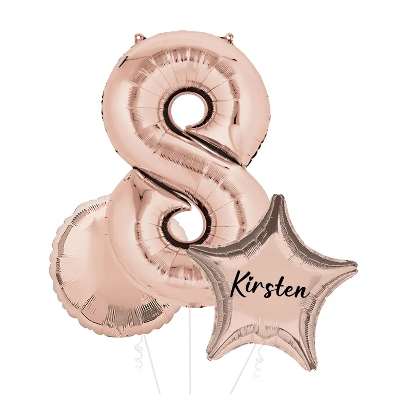Large Rose Gold Shape Balloon No 8