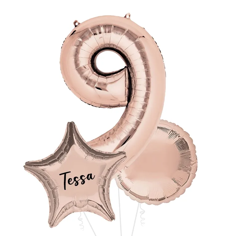 Large Rose Gold Shape Balloon No 9