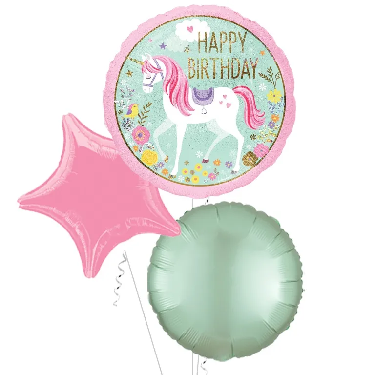 Magical Unicorn Happy Birthday Foil Balloon