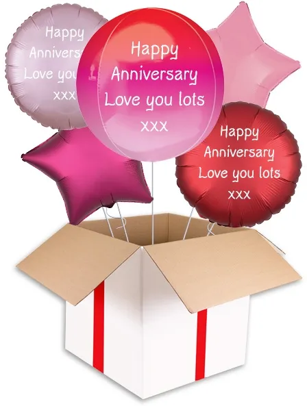 Personalised Ombre Red Orbz Balloon