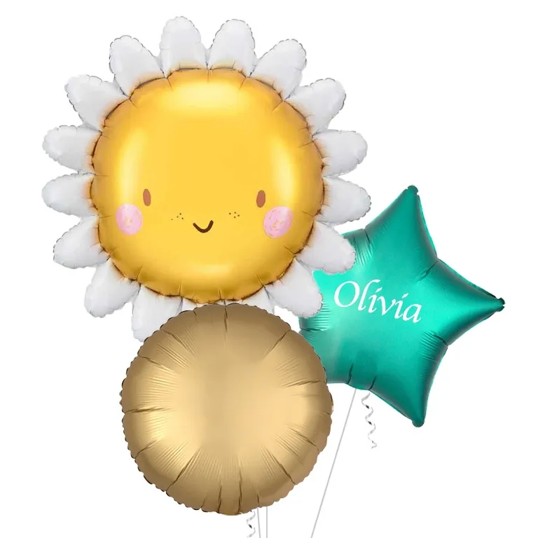 Smiley Face Daisy Supershape Balloon