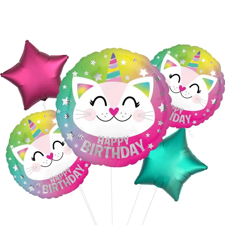 Caticorn Happy Birthday Balloon