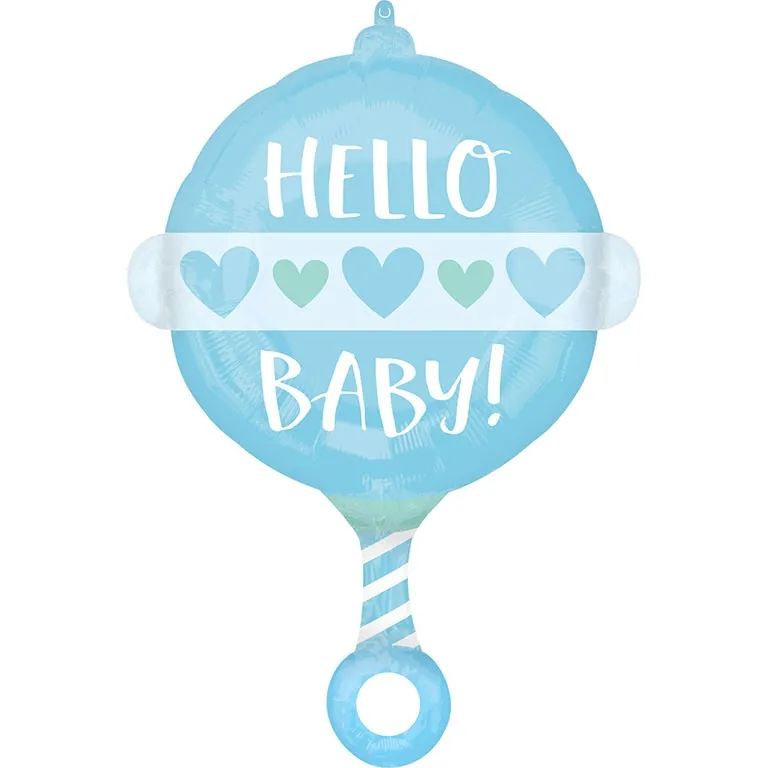 Baby Boy Rattle Balloon