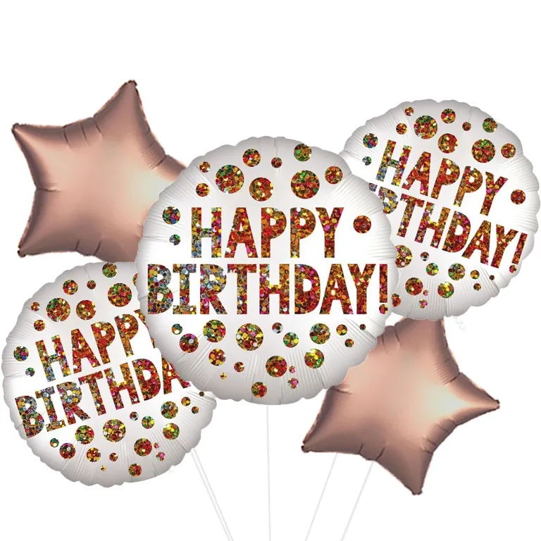 Satin Infused Birthday Sequins Foil Balloon