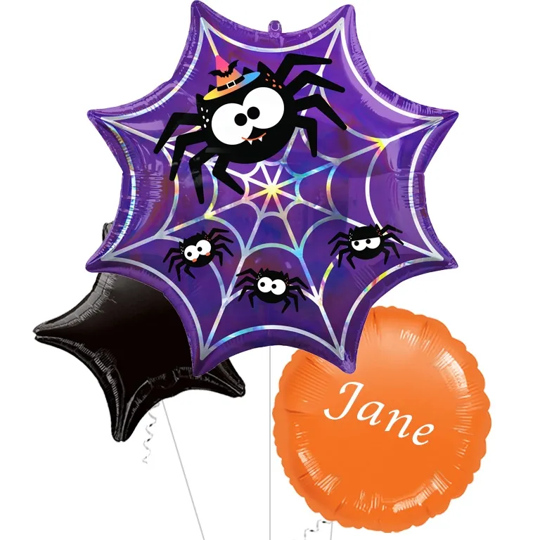 Iridescent Spider Web Supershape Balloon