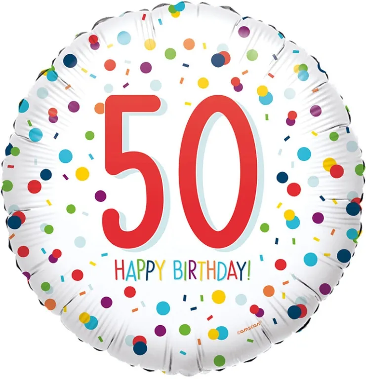 Confetti 50th Birthday Balloon