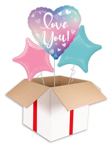 Love You Ombre Foil Balloon