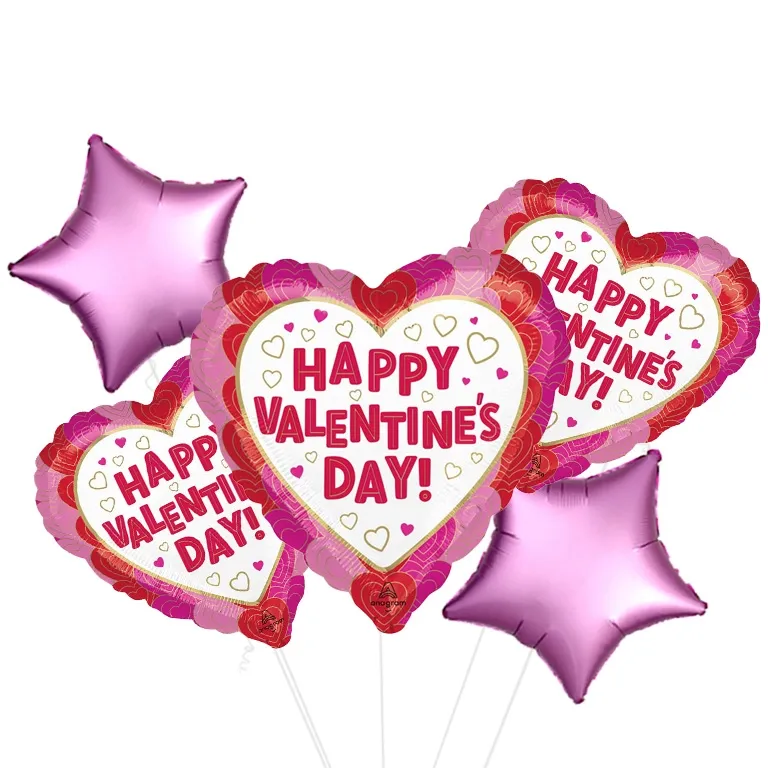 Valentine's Day Hearted Foil Balloon