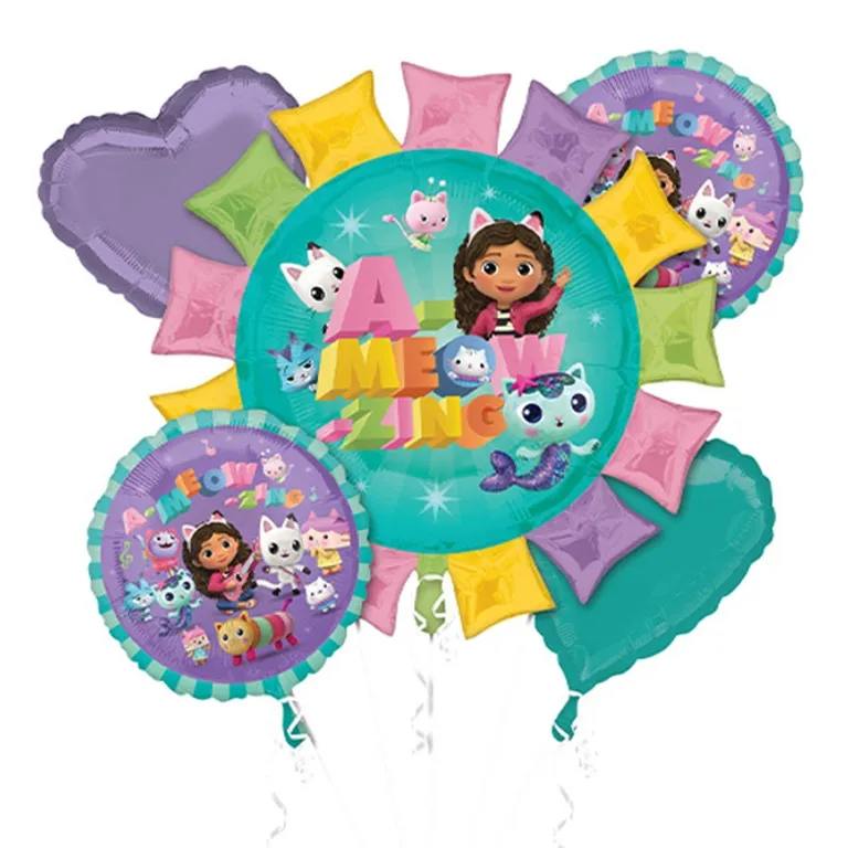 Gabbys Dollhouse Foil Balloon Bouquet