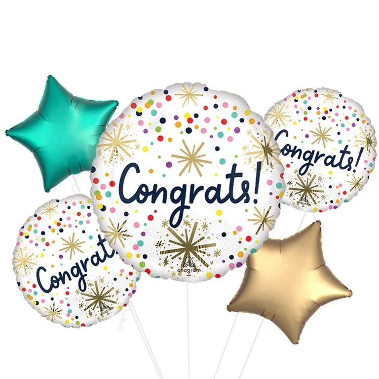Confetti Sprinkle Congrats Foil Balloon