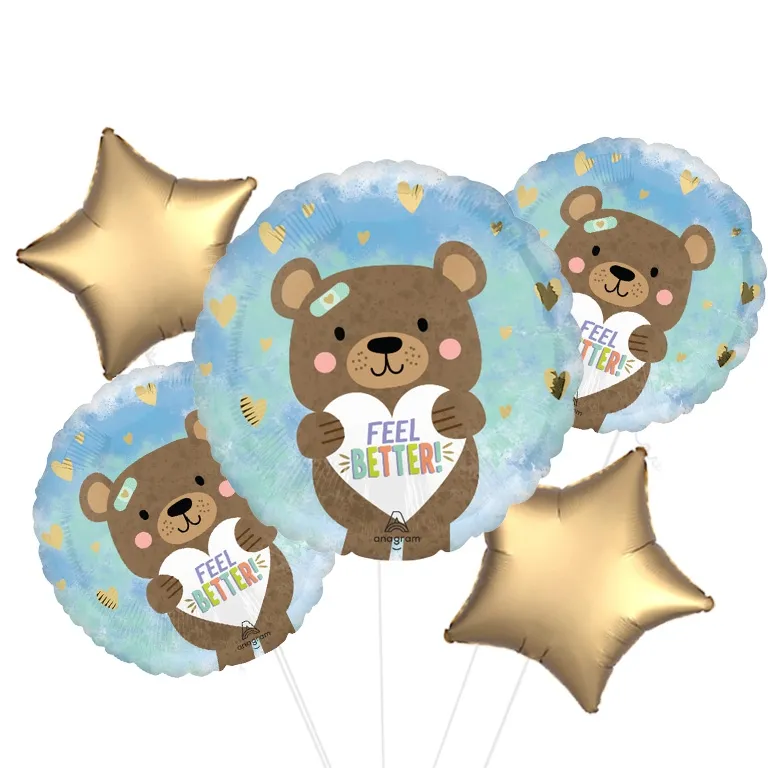Feel Better Bear Foil Balloon