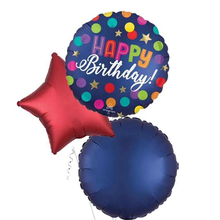 Birthday Blue Confetti Foil Balloon