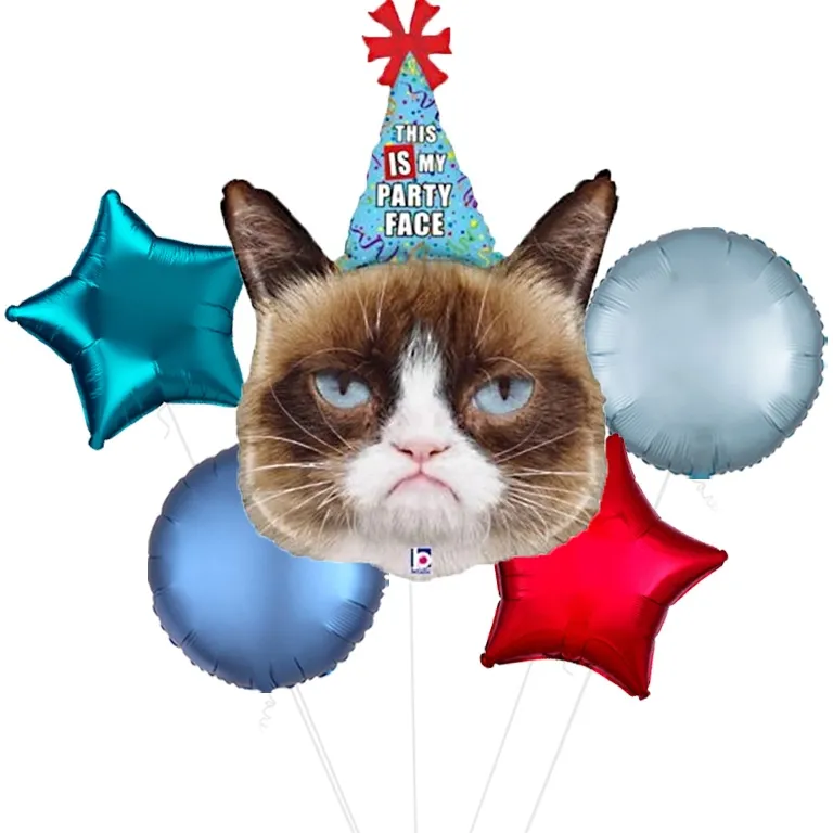 Grumpy Cat Party Face Supershape Balloon