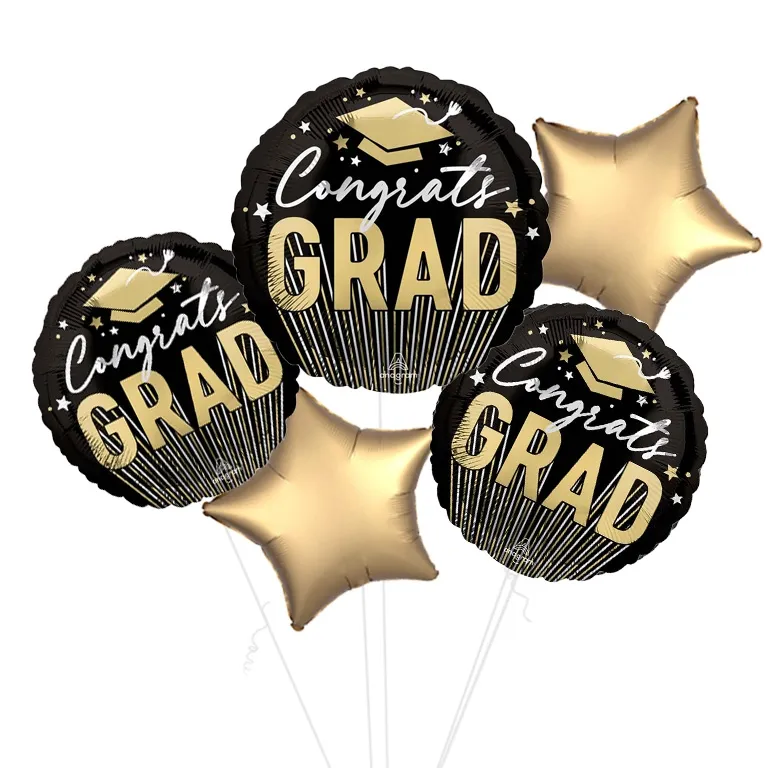 Stripes on Stripes Grad Foil Balloon