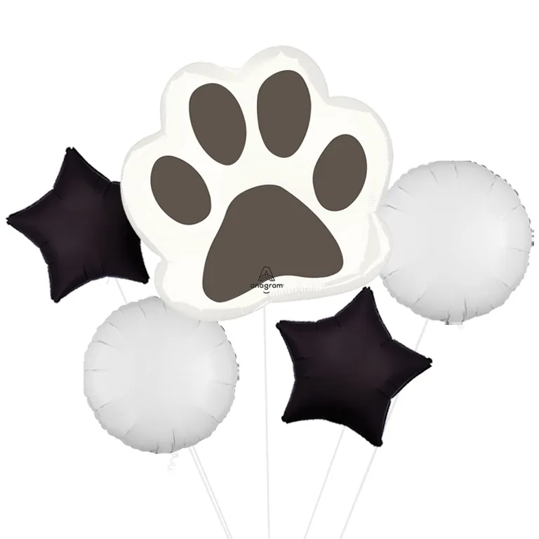 Pawsome Party Paw Print Shaped Foil Balloon