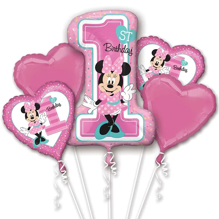 Minnie Mouse 1st Birthday Balloon Bouquet