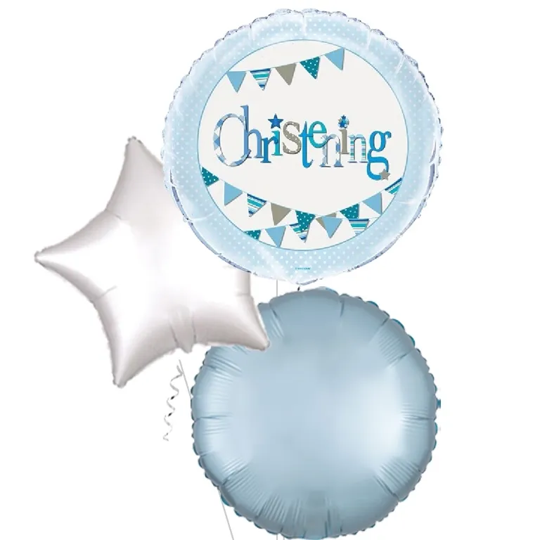 Christening Blue Foil Balloon