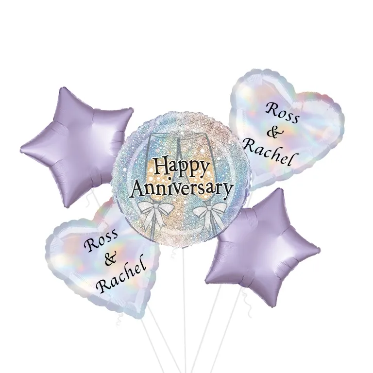 Happy Anniversary Prismatic Balloon