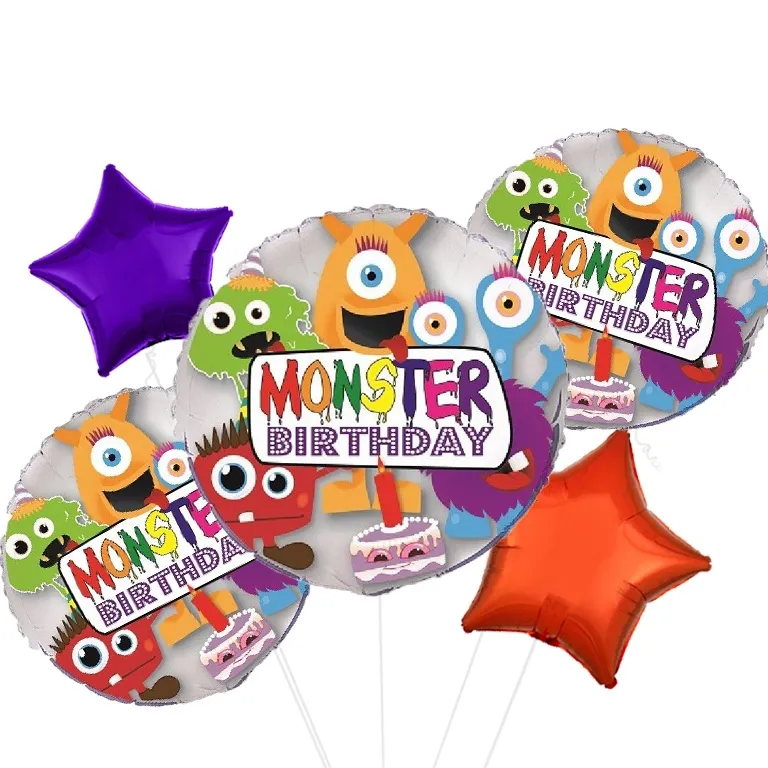 Monster Birthday Foil Balloon