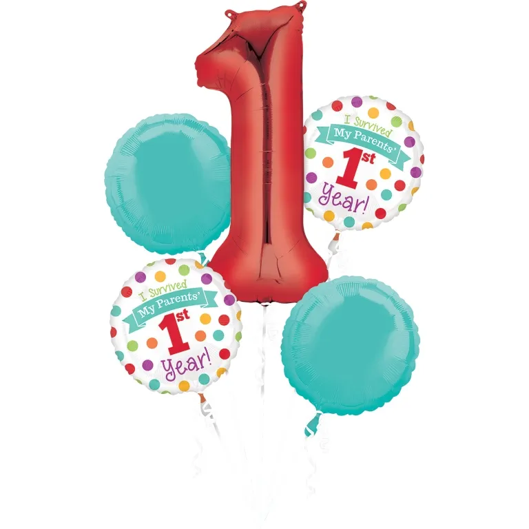 I Survived 1st Birthday Balloon Bouquet