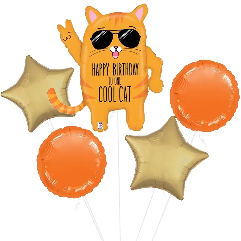 Cool Cat Birthday Supershape Balloon