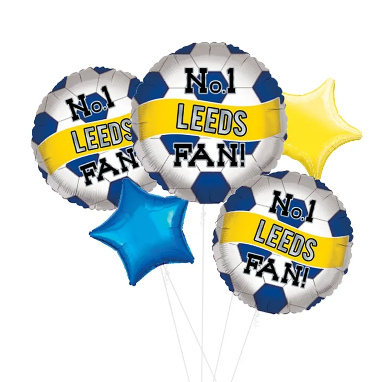 No. 1 Leeds Fan Football Foil Balloon