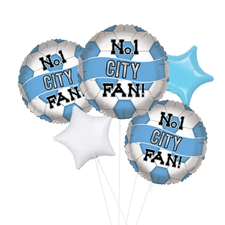 No. 1 City Fan Football Foil Balloon