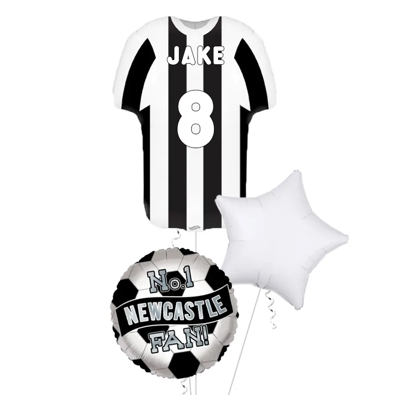 Black and White Football Shirt SuperShape Balloon