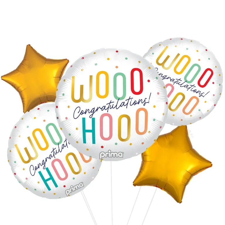 Congratulations Woohoo Dots Foil Balloon