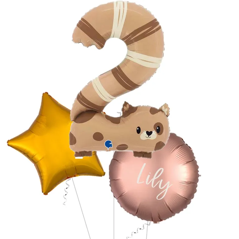 Puppyloons Number 2 Cat Foil Balloon