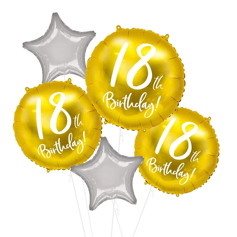 18th Birthday Gold Foil Balloon