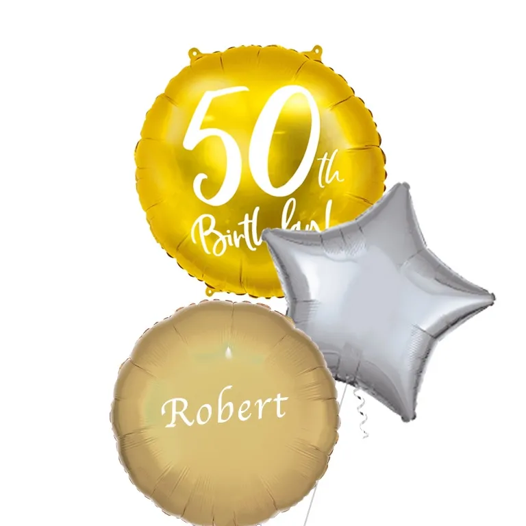 50th Gold Foil Balloon