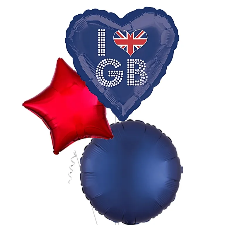 I Love GB Heart Balloon