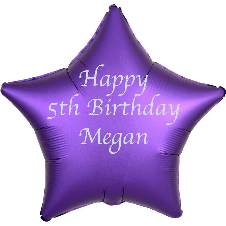 Personalised Purple Stars Balloon