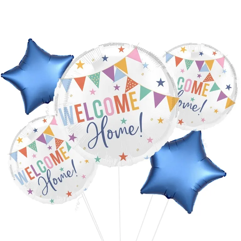 Welcome Home Flags Foil Balloon
