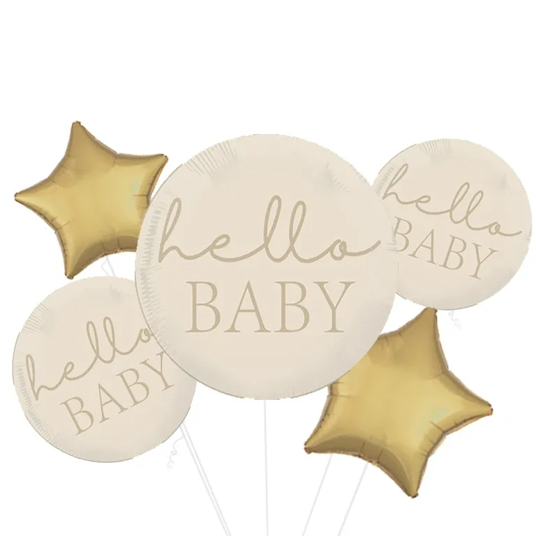 Hello Baby Neutral Round Balloon
