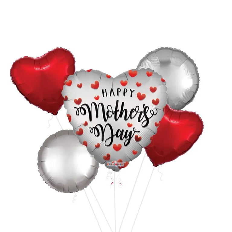 Mother's Day Silver Heart Balloon