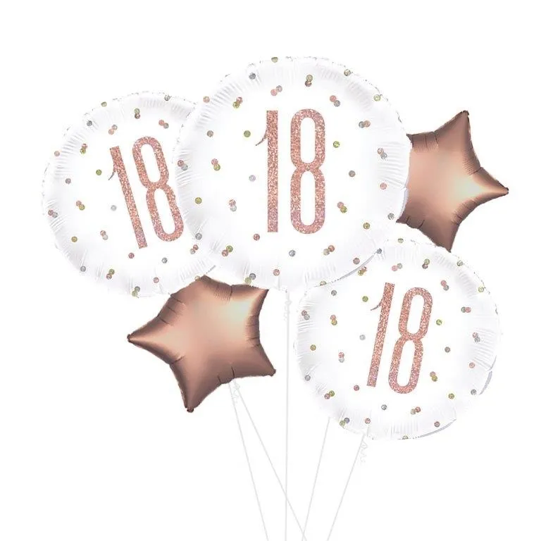 18th Birthday Glitz Rose Gold Balloon