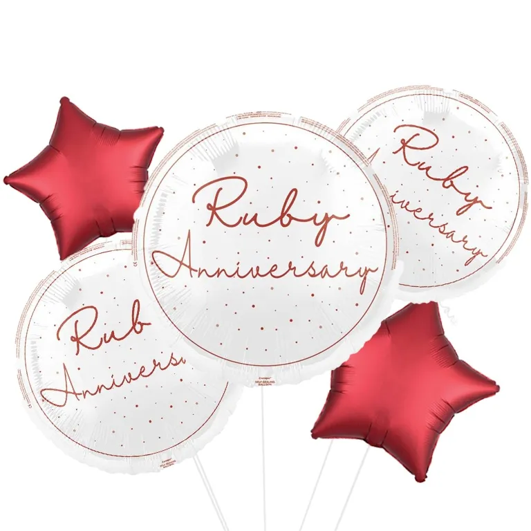 Happy 40th Anniversary Foil Balloon