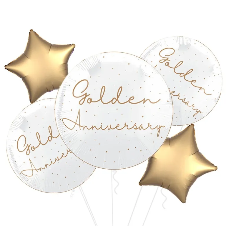 Happy Golden Anniversary Script Foil Balloon