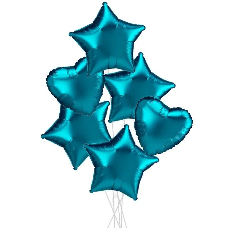 Aqua Satin Party Bouquets