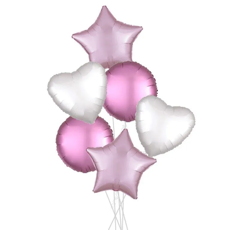 Baby Pink and White Satin Party Bouquets
